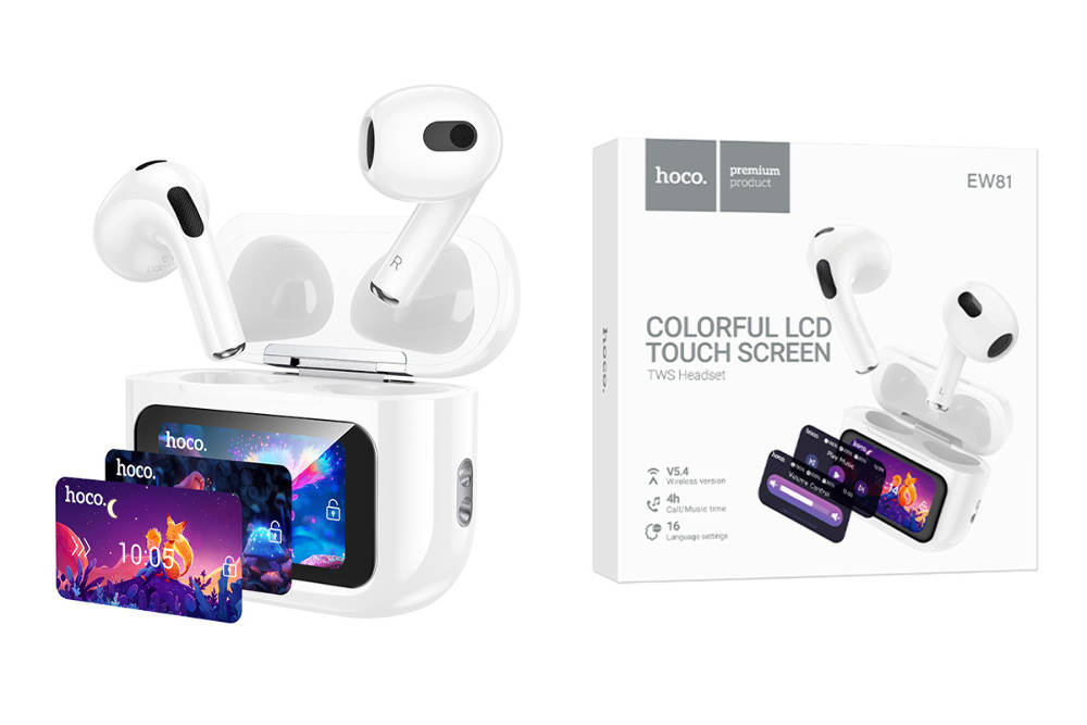 Наушники вакуумные беспроводные HOCO EW81 True wireless stereo headset (белый)