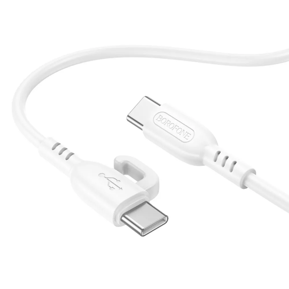 Кабель Type-C - Type-C BOROFONE BX91, PD60W (белый) 1м