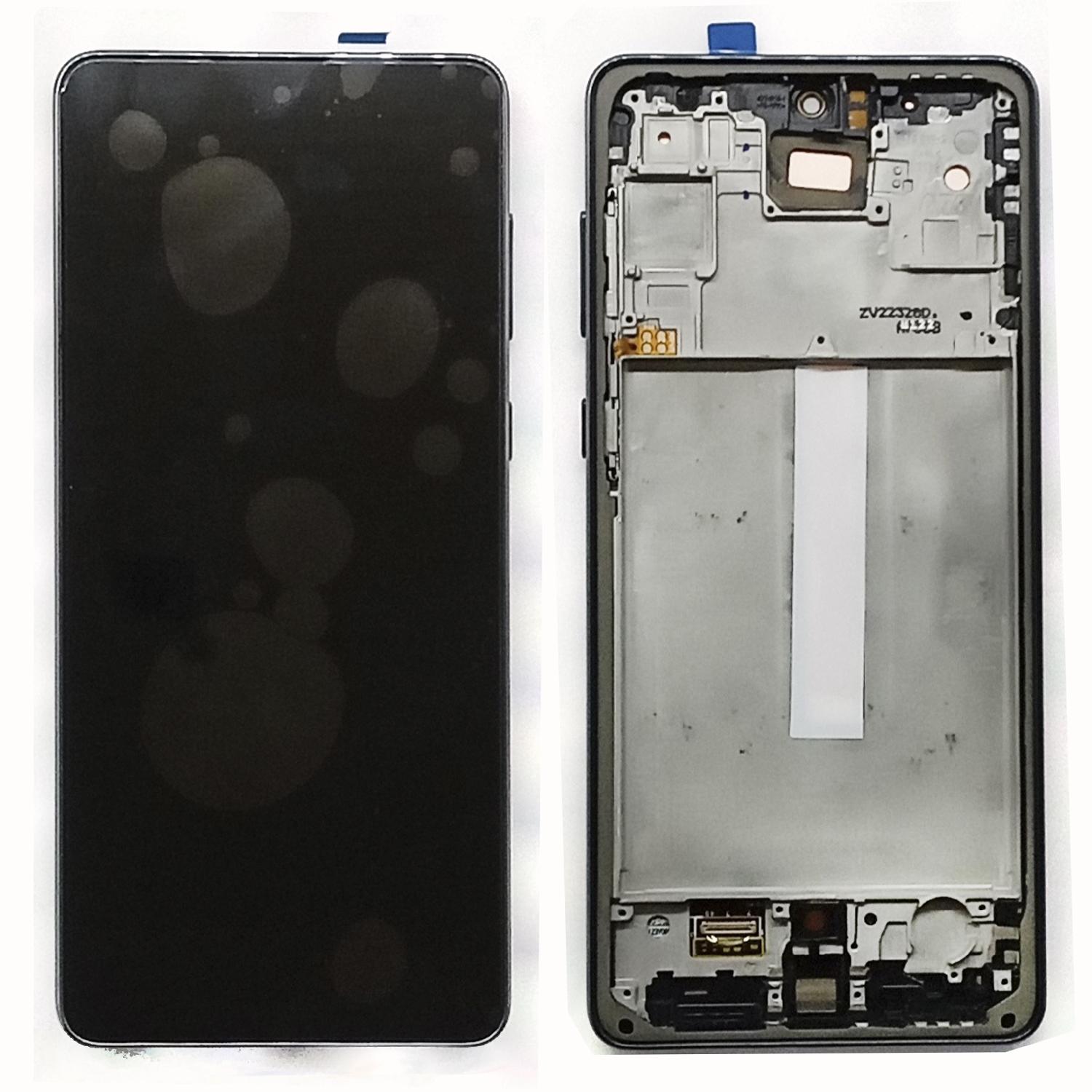Модуль телефона Samsung A736 Galaxy A73 (диспплей+тачскрин) Service Pack в рамке оригинал черный