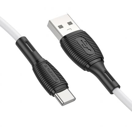 Кабель USB - USB Type-C Borofone BX86 3.0A Silicone (белый) 1м