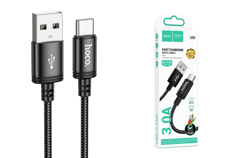 Кабель USB - USB Type-C HOCO X89 (черный) 2м