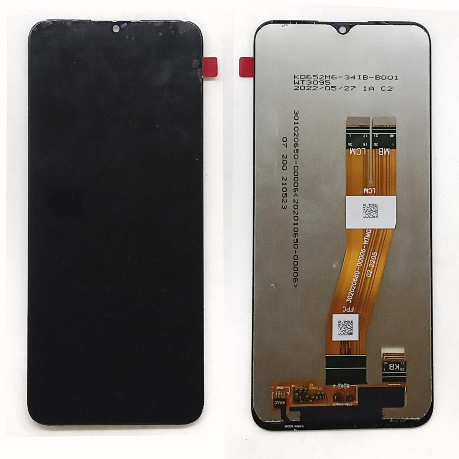 Модуль телефона Samsung A025 Galaxy A02S 2020 (дисплей+тачскрин) ориг черн (163mm.)