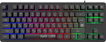Клавиатура игровая Defender Dark Lord GK-580 RU (черн.), 87кн, радужная подсветка