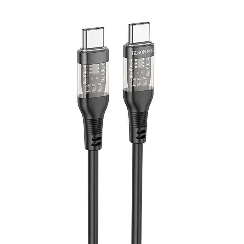 Кабель USB Type-C - USB Type-C BOROFONE BU37, PD60W (черный) 1м