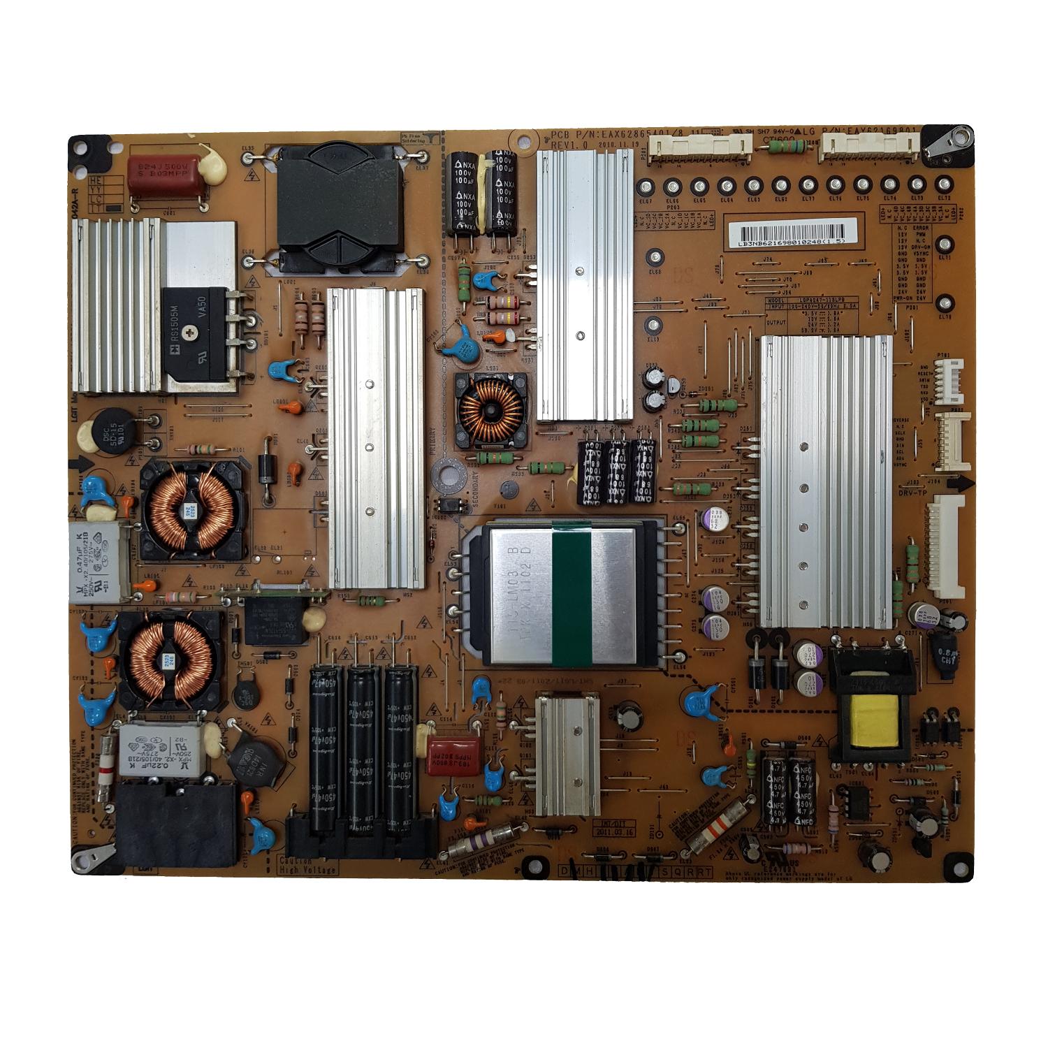 Блок питания EAX62865401/8 телевизора LG 42LW4500-ZB, 47LV3500, 47LW4500, 47LW575S