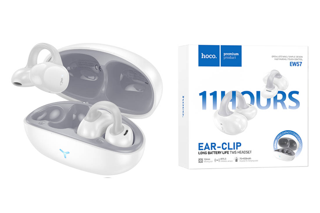 Наушники вакуумные беспроводные HOCO EW57 Auspicious clip-on true wireless stereo headset Bluetooth