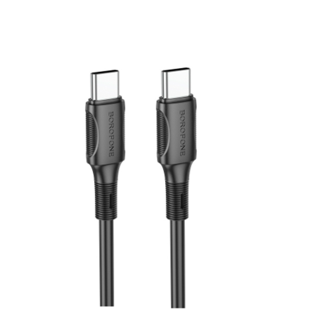 Кабель USB Type-C - USB Type-C BOROFONE BX80, PD60W (черный) 1м