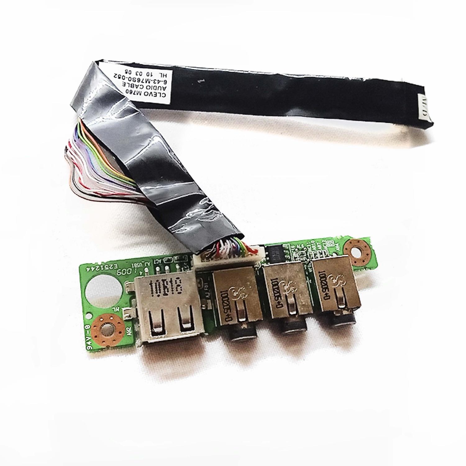 Плата USB+Audio со шлейфом B-43-M7650-052 ноутбука DNS 01223250/0119118/123244/0123249 б/у