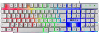 Клавиатура игровая Defender Neros GK-147 RU (белый), USB, радужная подсветка
