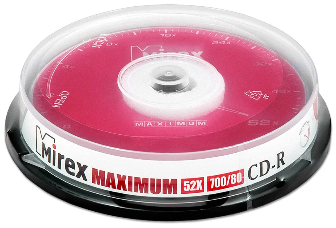 Диски CD-R Mirex 700mb 52x Maximum ,Cake (50)
