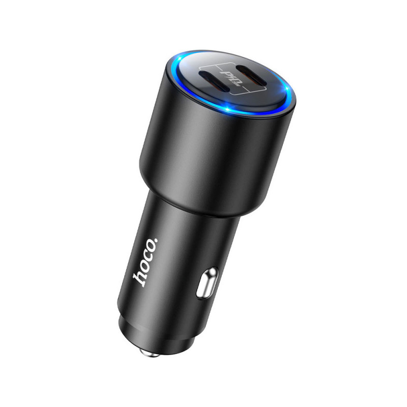 Автомобильное зарядное устройство 2USB-C Quick Charger PD40W, черный