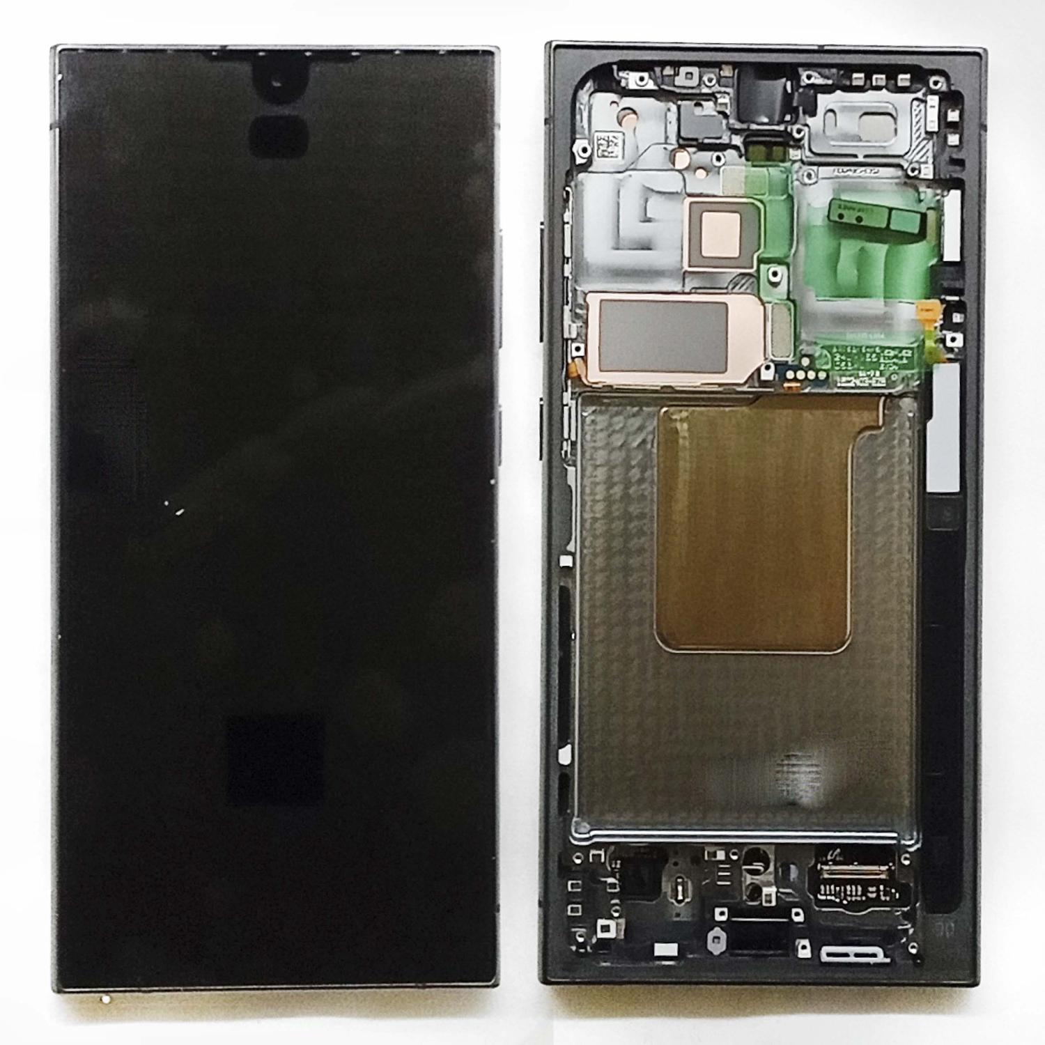 Модуль телефона Samsung 928B Galaxy S24 Ultra SP (дисплей+тачскрин) на раме оригинал серый