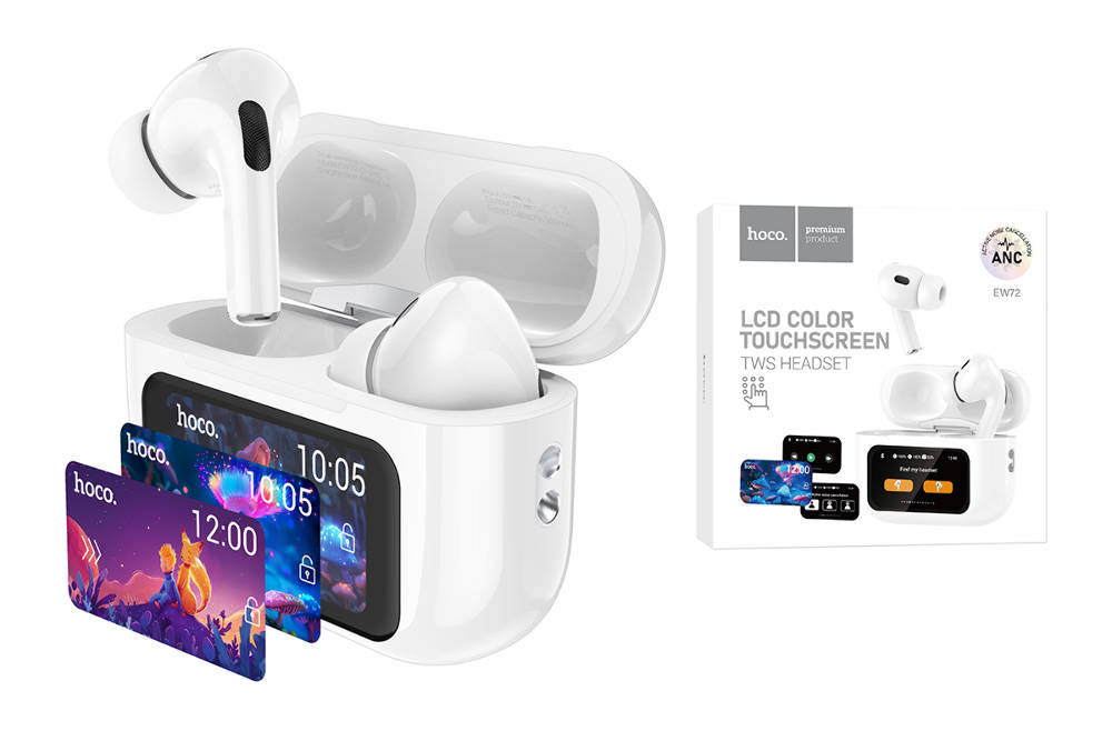 Наушники вакуумные беспроводные HOCO EW72 Soar true wireless ANC Noise Reduction touch screen BT hea