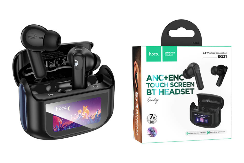Наушники вакуумные беспроводные HOCO EQ21 wireless BT headset (черный)