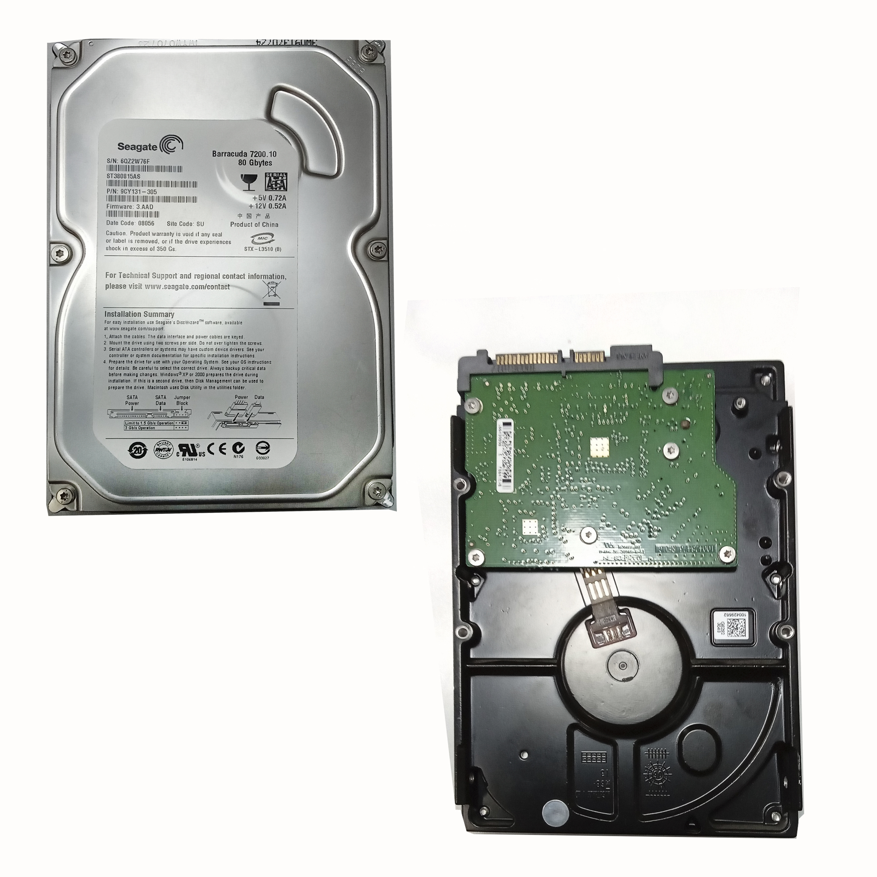 Жесткий диск Seagate Barracuda 80 ГБ ST380815AS б/у