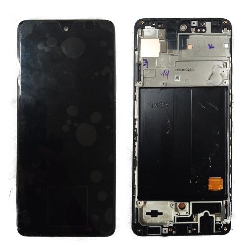 Модуль телефона Samsung A515 Galaxy A51 Service Pack (дисплей+тачскрин) с рамкой оригинал черный