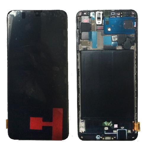 Модуль телефона Samsung A705F Galaxy A70 2019 Service Pack (дисплей+тачскрин) с рамкой ориг черный