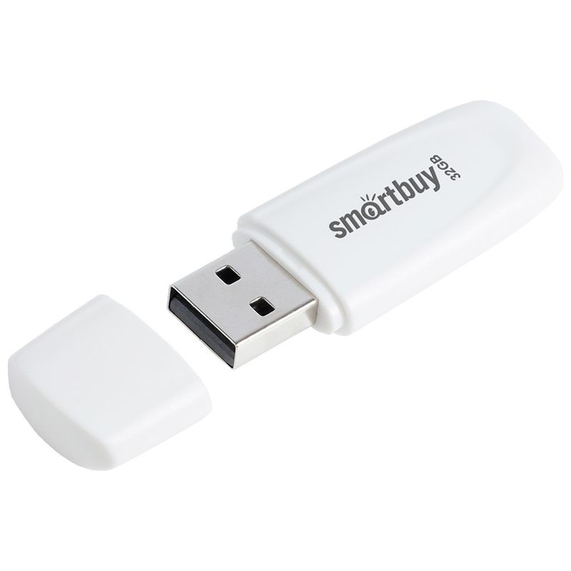 USB-флеш (USB 2.0) 32GB Smartbuy Scout Белый