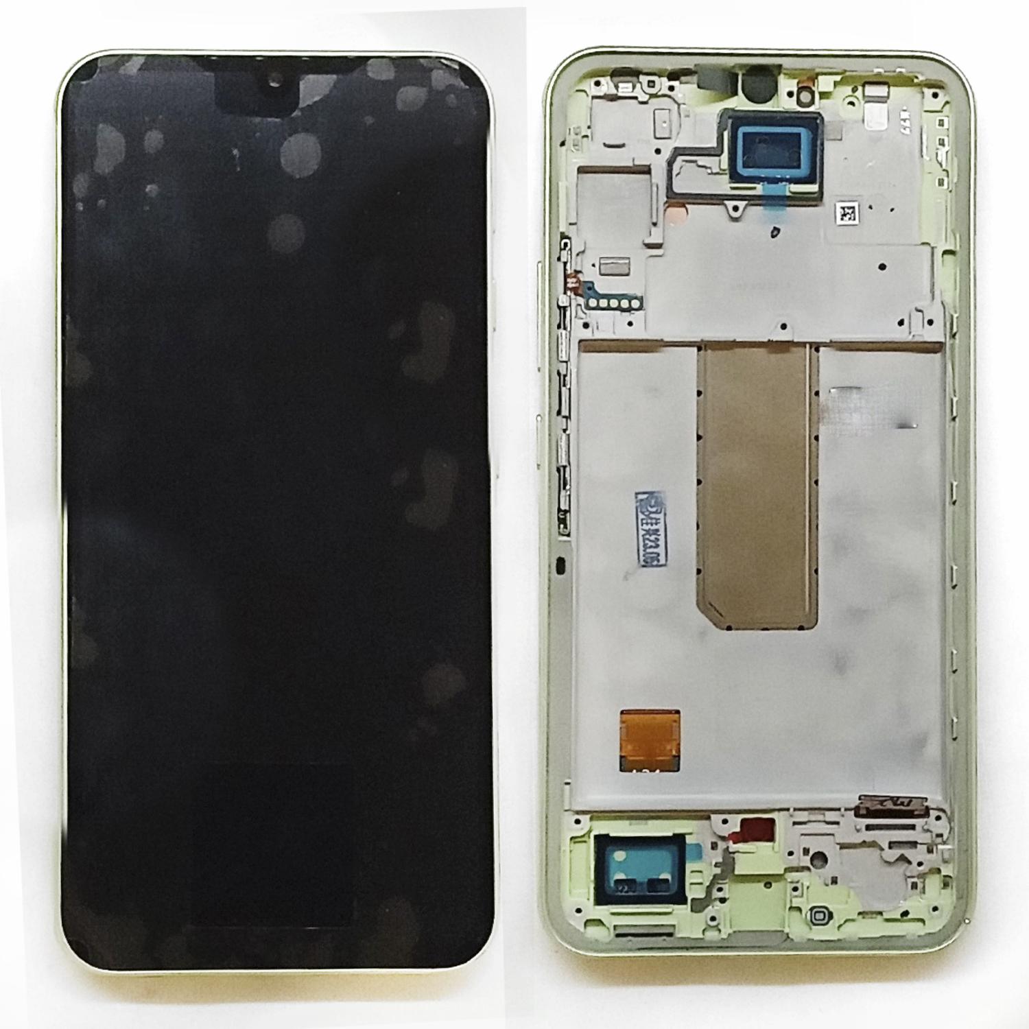 Модуль телефона Samsung A346 Galaxy A34 SP (дисплей + тачскрин) с рамкой оригинал зеленый