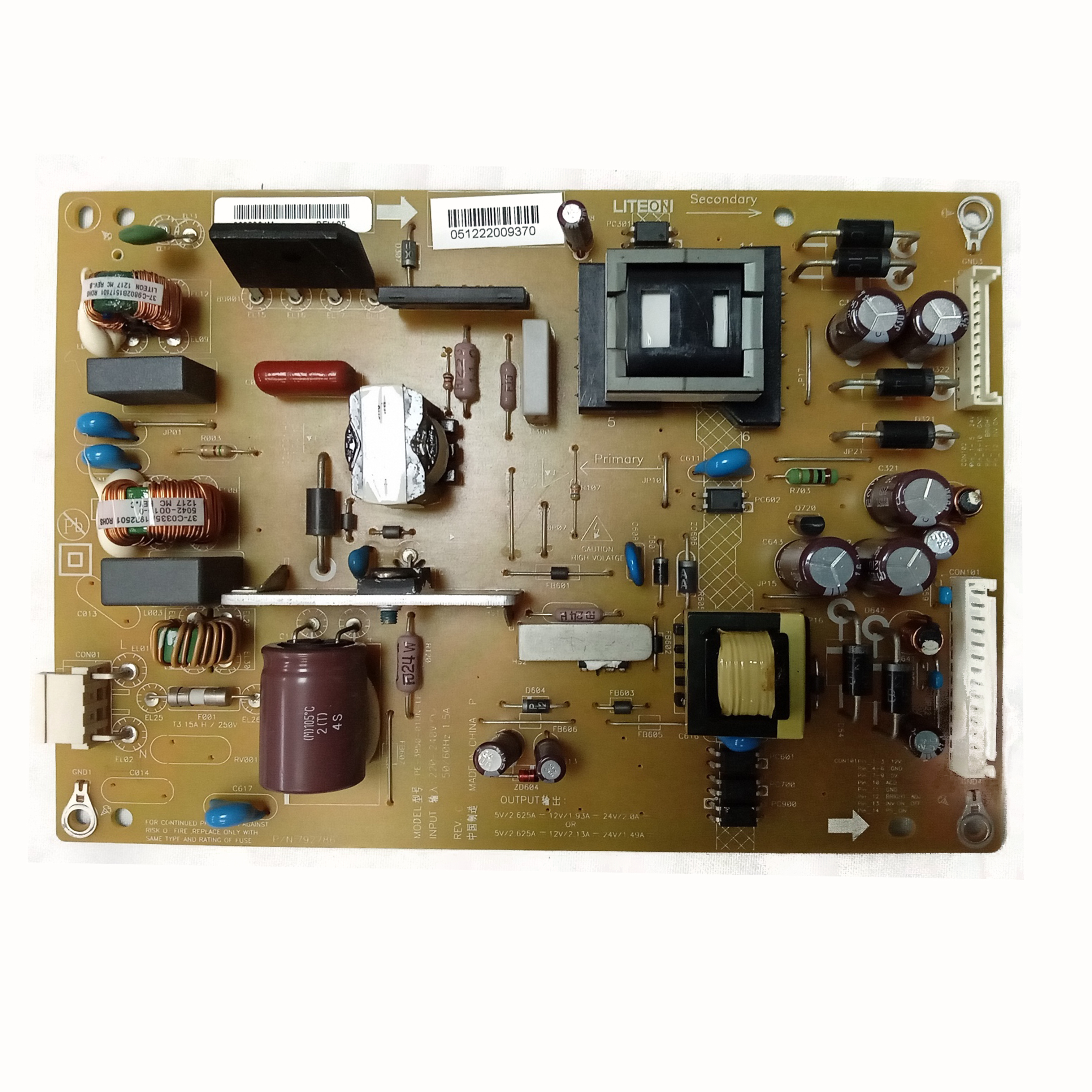 Блок питания PE-3850-01UN-LF телевизора Toshiba 23RL933, 32EL933, 32EL934, 32HL933