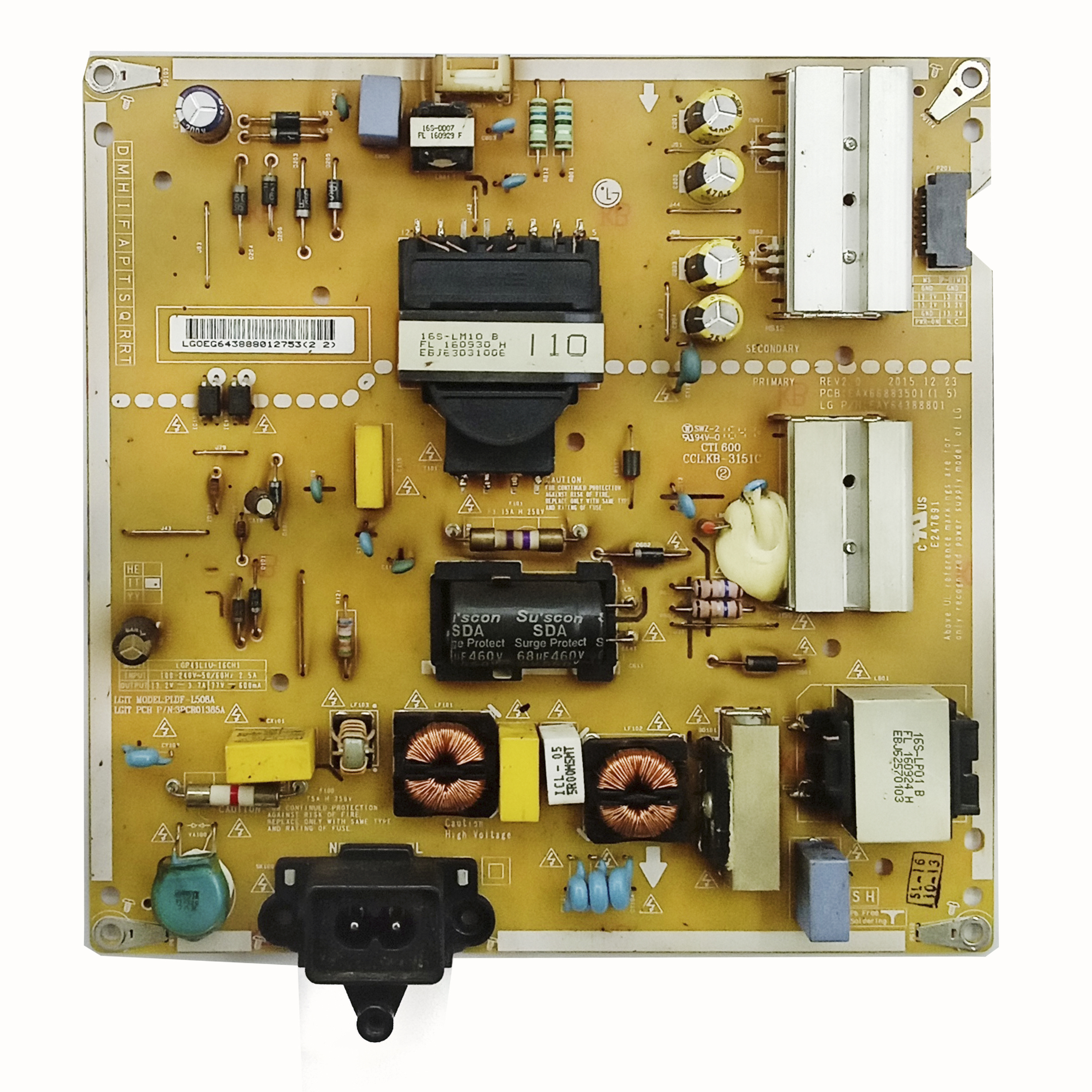 Блок питания EAX66883501(1.5) телевизора LG 43UH603V, 43UH610V, 43UH619V и др.