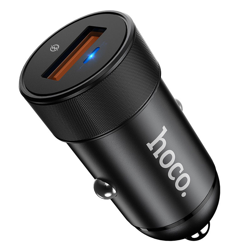 Автомобильное зарядное устройство USB HOCO Z32A Flash power Fully compatible (черный)