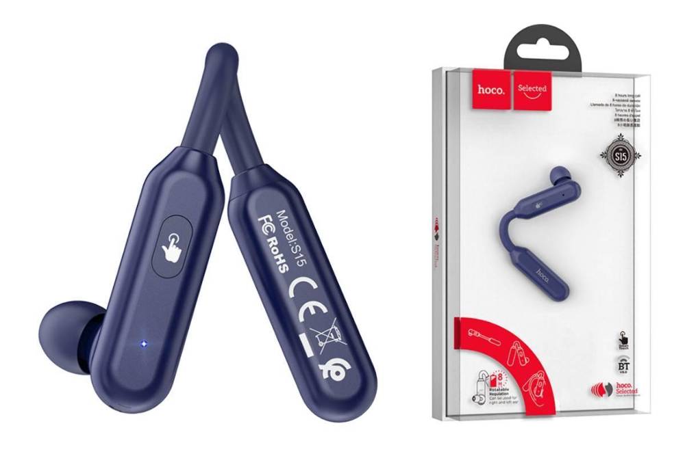 Bluetooth гарнитура HOCO S15  (ABSOLUT) (синий)