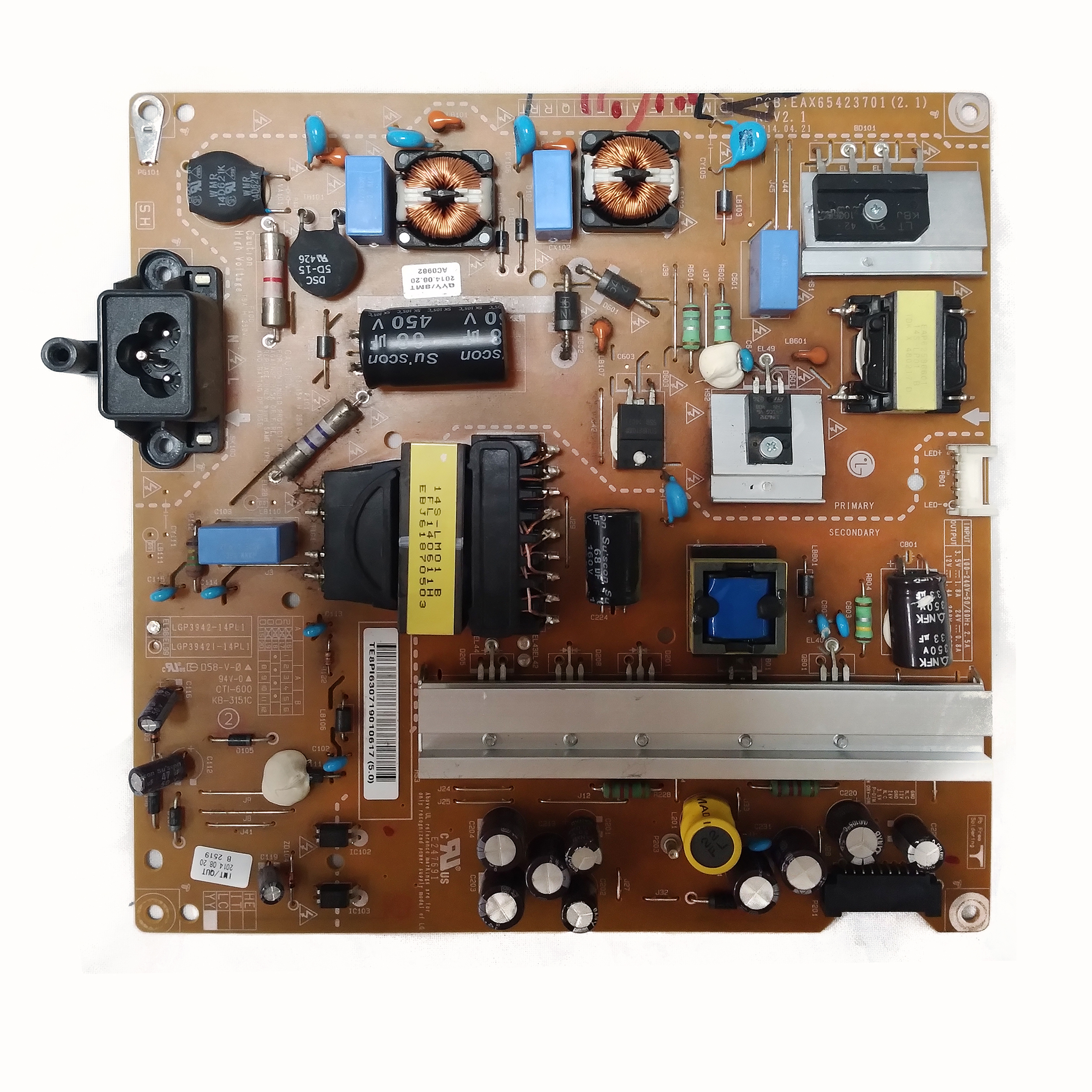 Блок питания EAX65423701(2.1) телевизора LG 42LB569V б/у