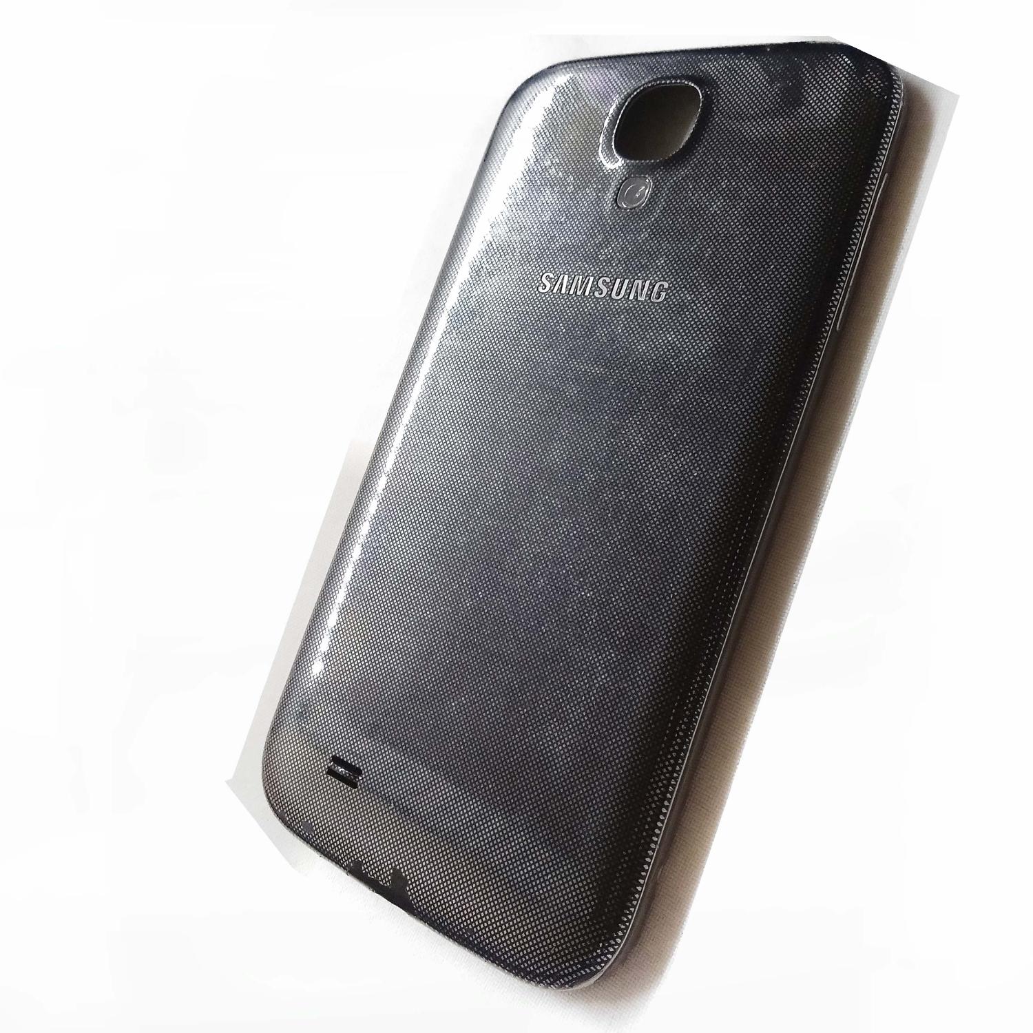 Задняя крышка + боковая рамка телефона Samsung I9500 Galaxy S4 оригинал б/у синяя
