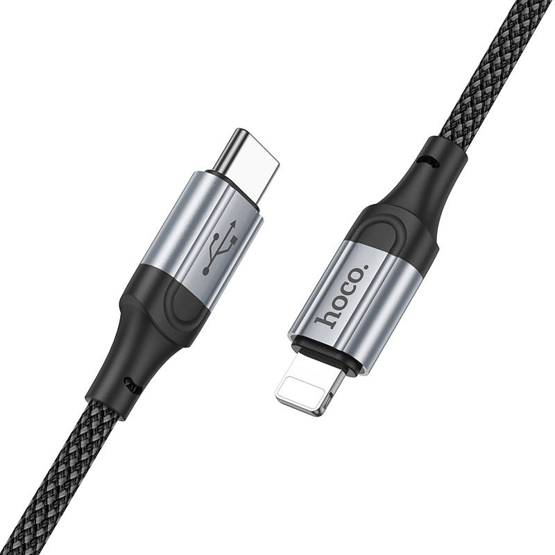Кабель Type-C - Lightning HOCO X102 PD20W 3A (черный) 1м