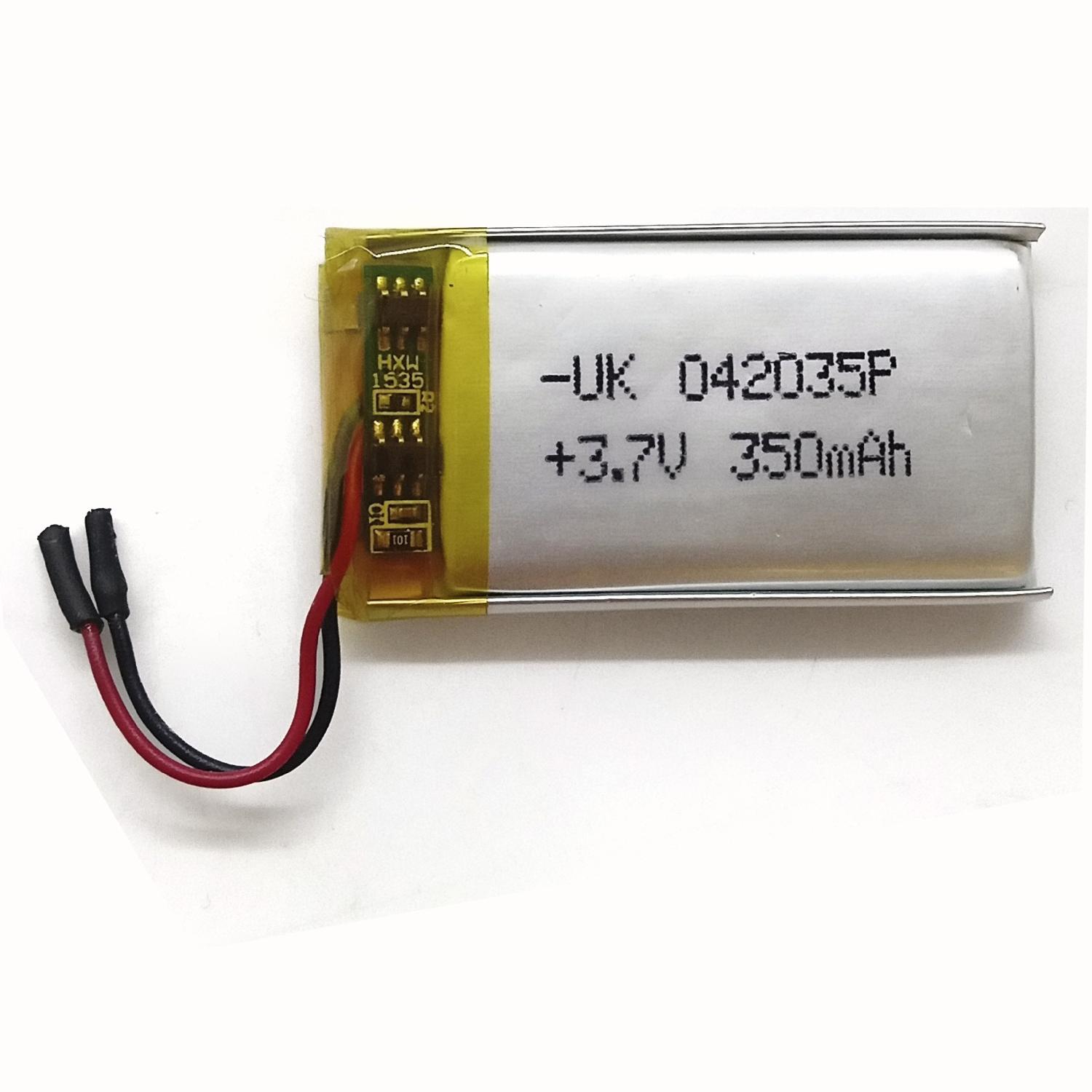 Аккумуляторная батарея универсальная 042035P (4*20*35mm, 350 mAh), для mp3/mp4