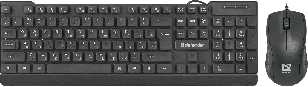 Набор кл+мышь Defender York C-777 B (черн.) (М: 2кн+кол/кн + Кл: 104кн), USB, пров., box-20 45779